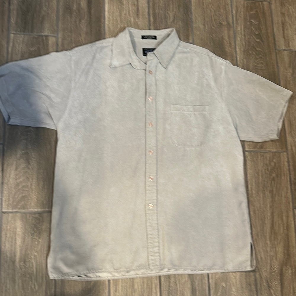 Anchor Blue men’s button down short sleeve shirt size XL. Gray. Ultra soft - Picture 1 of 5